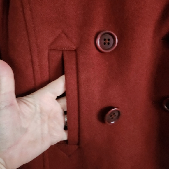 J Crew Wool Peacoat Nello Gori Henna Red Size 6 - Picture 4 of 8